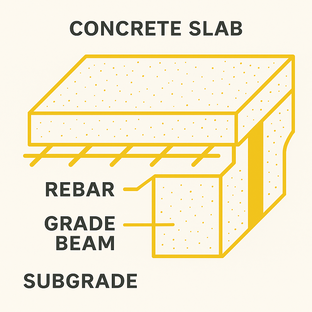 concrete slab cutaway